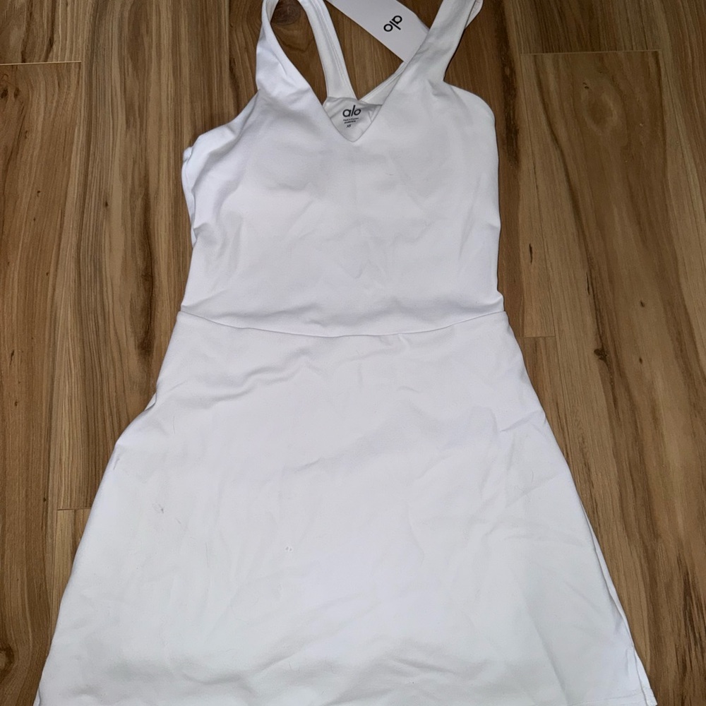 ALO Yoga White Backless Dress